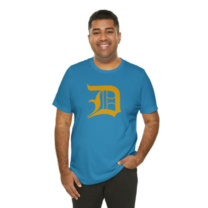 Detroit 'Old English D' T-Shirt (Gold) | Unisex Standard