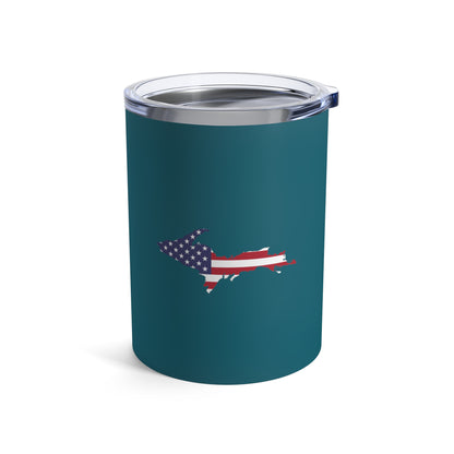 Michigan Upper Peninsula Tumbler (w/ UP USA Flag) | Auburn Hills Teal - 10oz