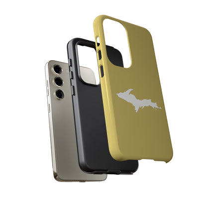 Michigan Upper Peninsula Tough Phone Case (Plum Yellow w/ UP Outline) | Samsung & Pixel Android