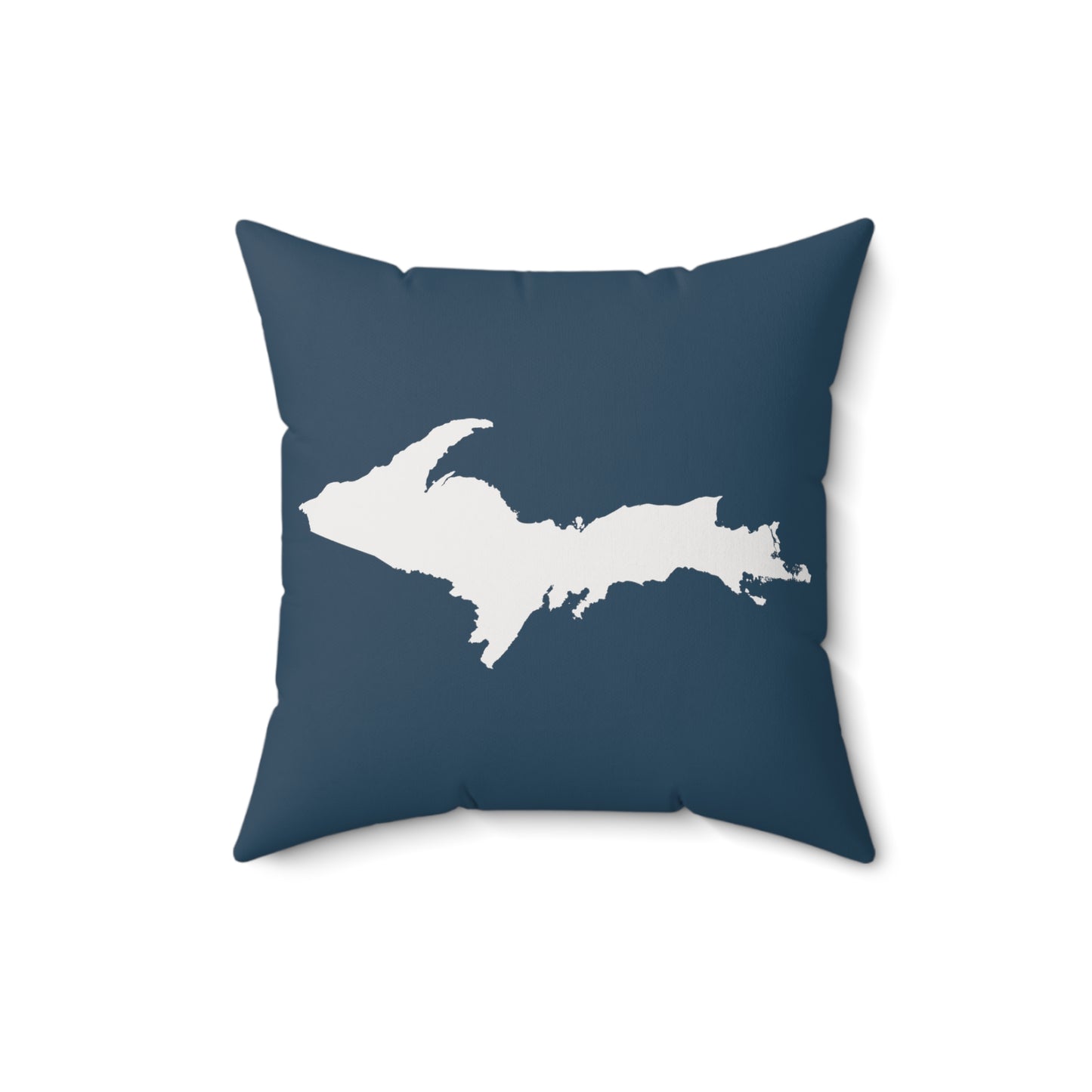 Michigan Upper Peninsula Accent Pillow (w/ UP Outline) | '37 Caddie Blue