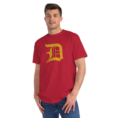 Detroit 'Old English D' T-Shirt (Gold) | Unisex Organic