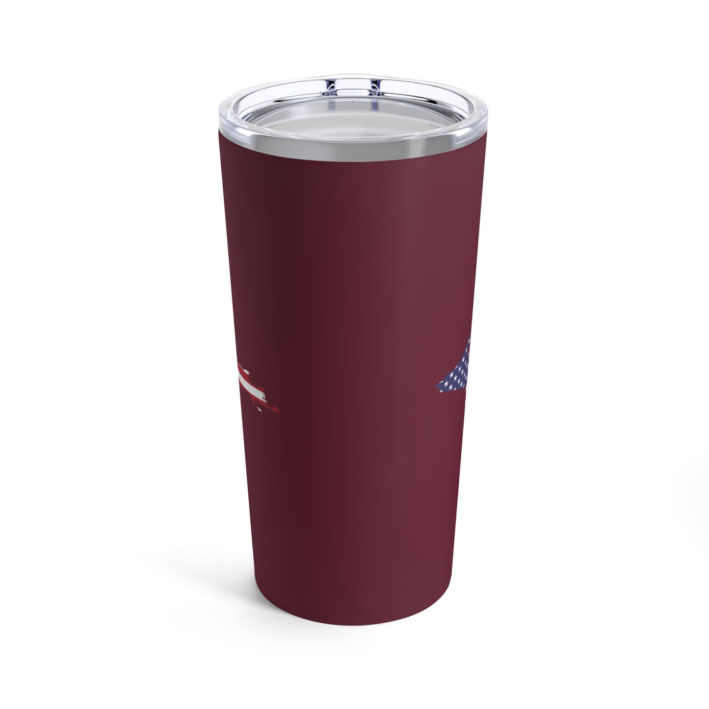 Michigan Upper Peninsula Tumbler (w/ UP USA Flag) | Old Mission Burgundy - 20oz