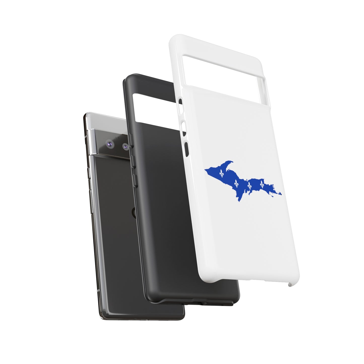 Michigan Upper Peninsula Tough Phone Case (w/ UP Quebec Flag Outline) | Samsung & Pixel Android