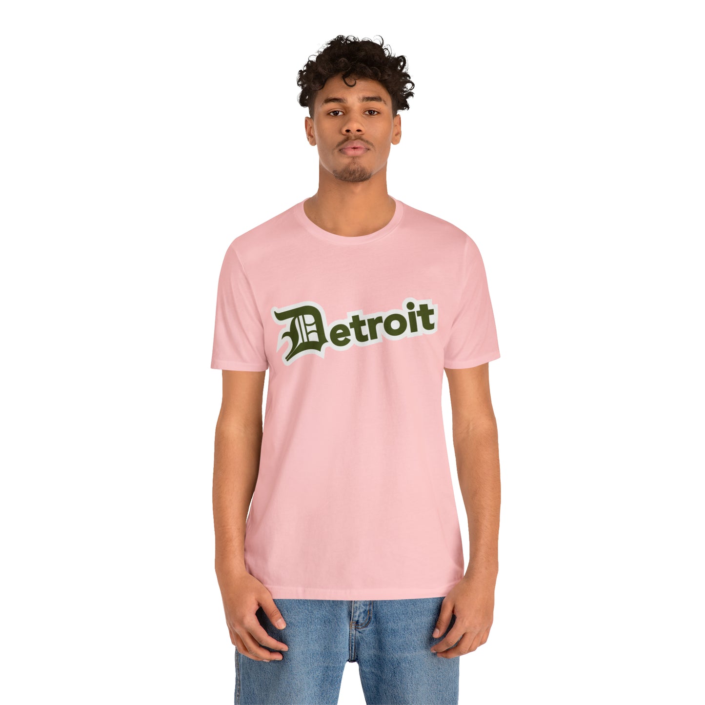 'Detroit' T-Shirt (Army Green w/ Old English 'D') | Unisex Standard