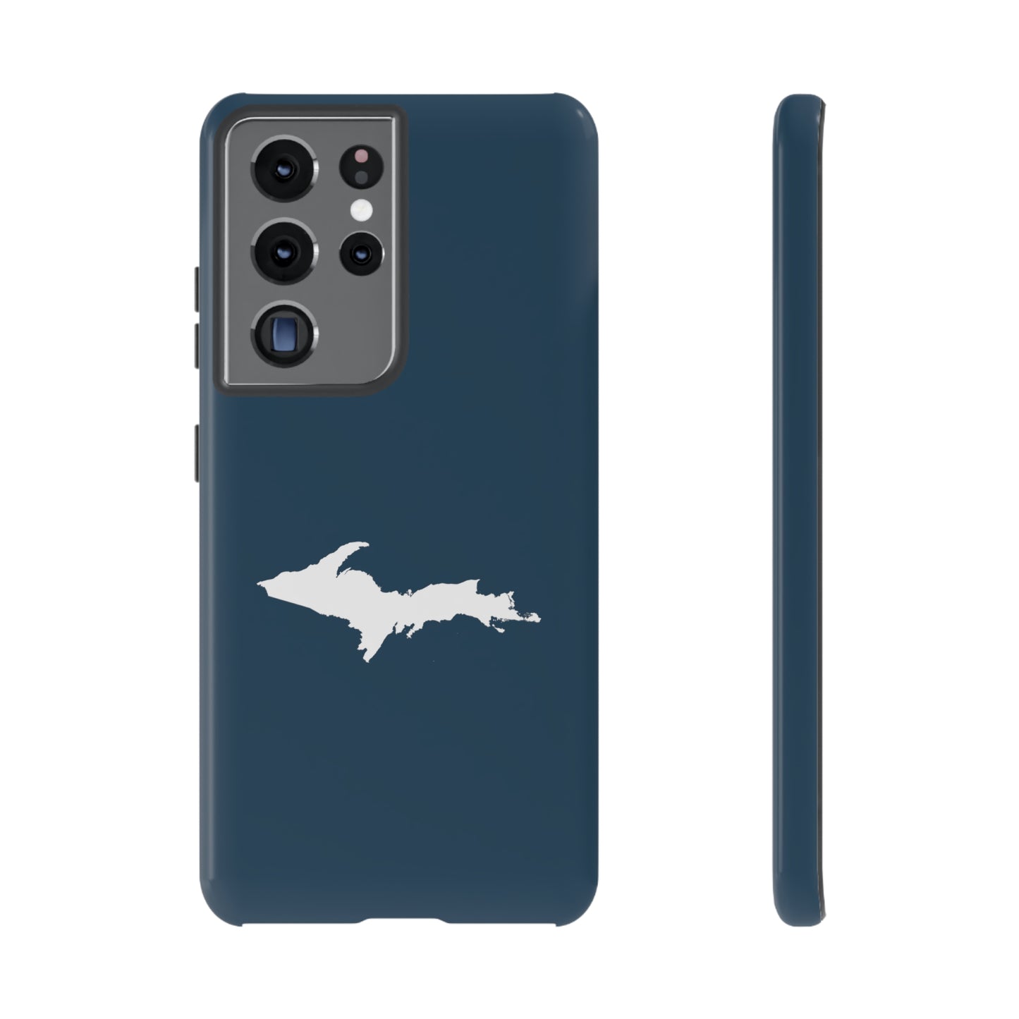 Michigan Upper Peninsula Tough Phone Case ('37 Caddie Cavalier Blue w/ UP Outline) | Samsung & Pixel Android