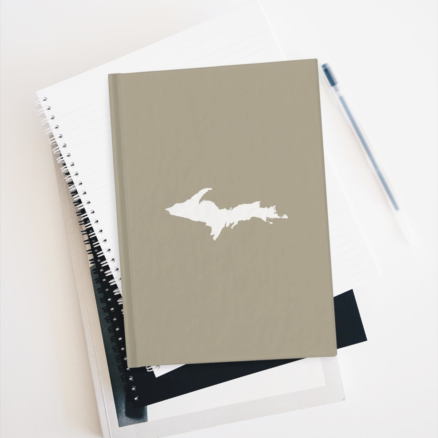 Michigan Upper Peninsula Blank Sketchbook (w/ UP Outline) | Petoskey Stone Beige