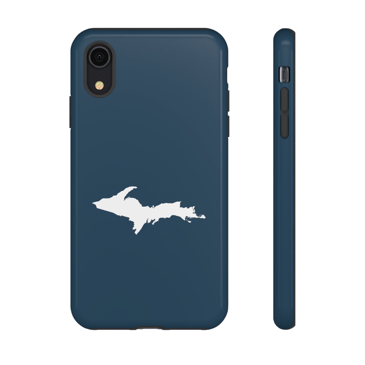 Michigan Upper Peninsula Tough Phone Case ('37 Caddie Cavalier Blue w/ UP Outline) | Apple iPhone