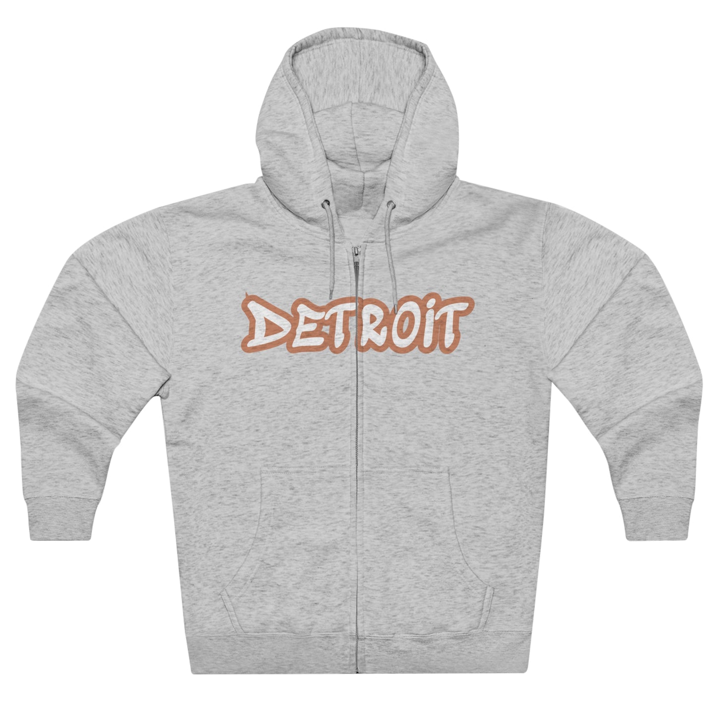 'Detroit' Hoodie (Copper Tag Font) | Unisex Full Zip