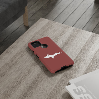 Michigan Upper Peninsula Tough Phone Case (Ore Dock Red w/ UP Outline) | Samsung & Pixel Android