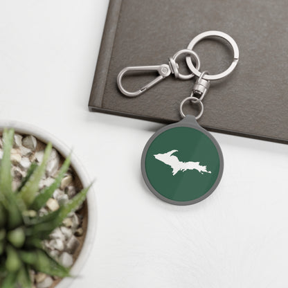 Michigan Upper Peninsula Keyring (w/ UP Outline) | Ginger Ale Green