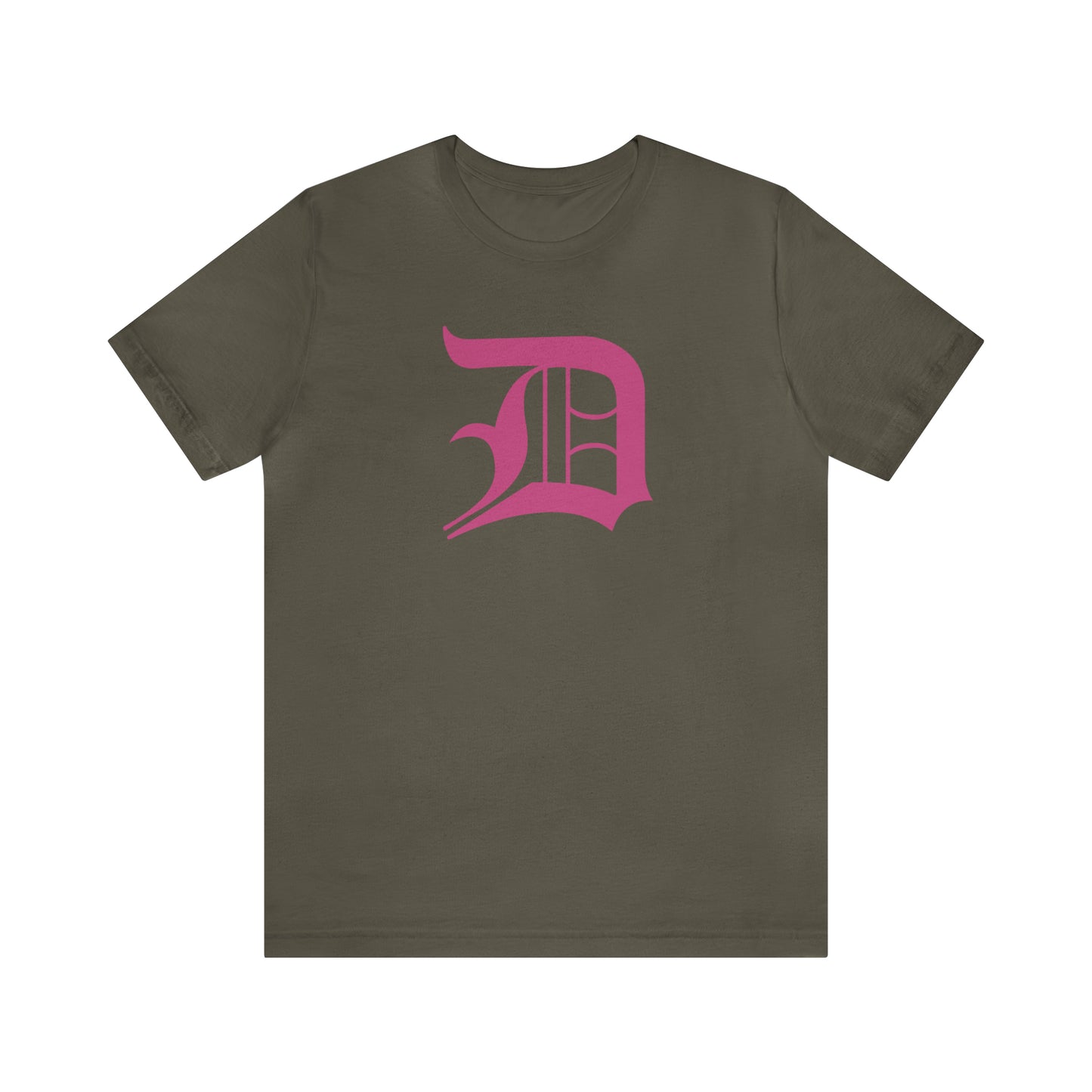 Detroit 'Old English D' T-Shirt (Apple Blossom Pink) | Unisex Standard