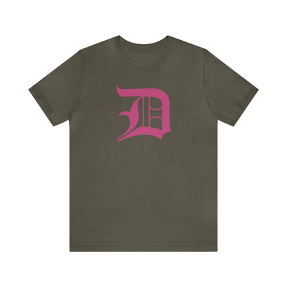 Detroit 'Old English D' T-Shirt (Apple Blossom Pink) | Unisex Standard