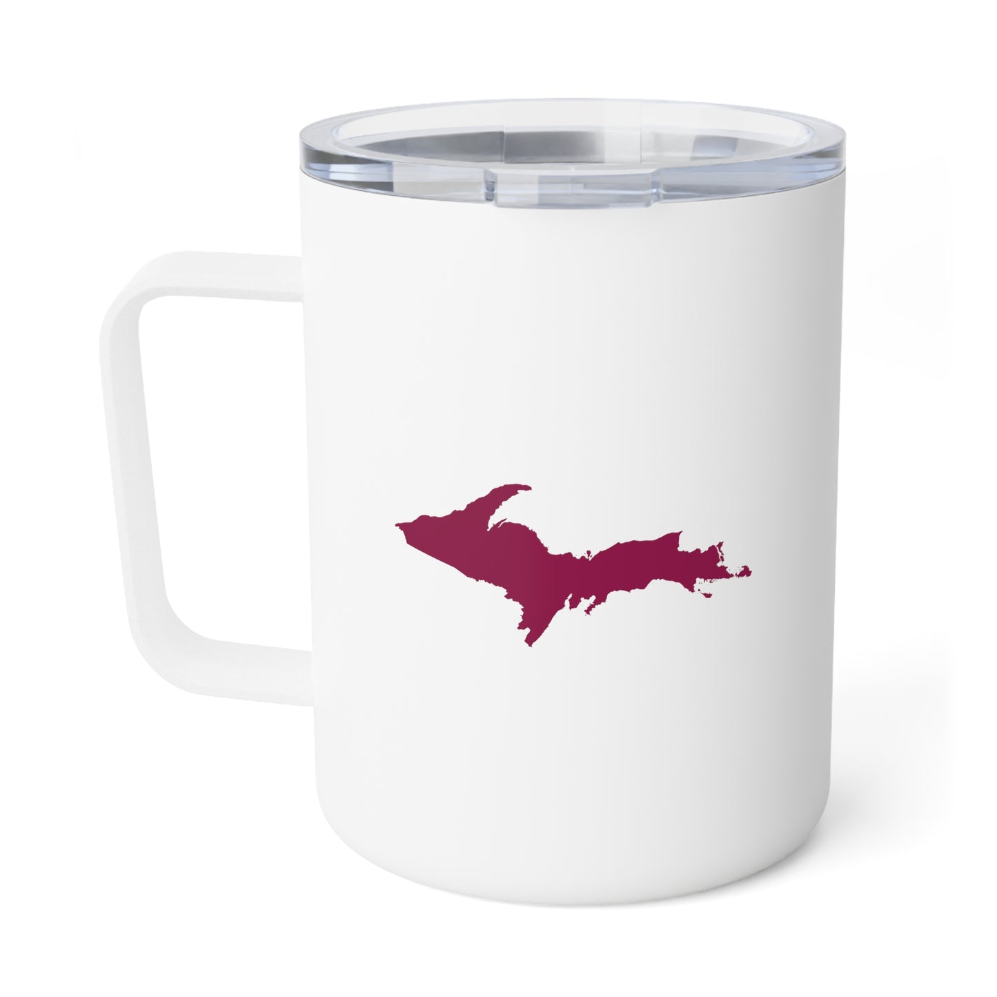 Michigan Upper Peninsula Insulated Mug (Ruby Red Outline) | 10oz