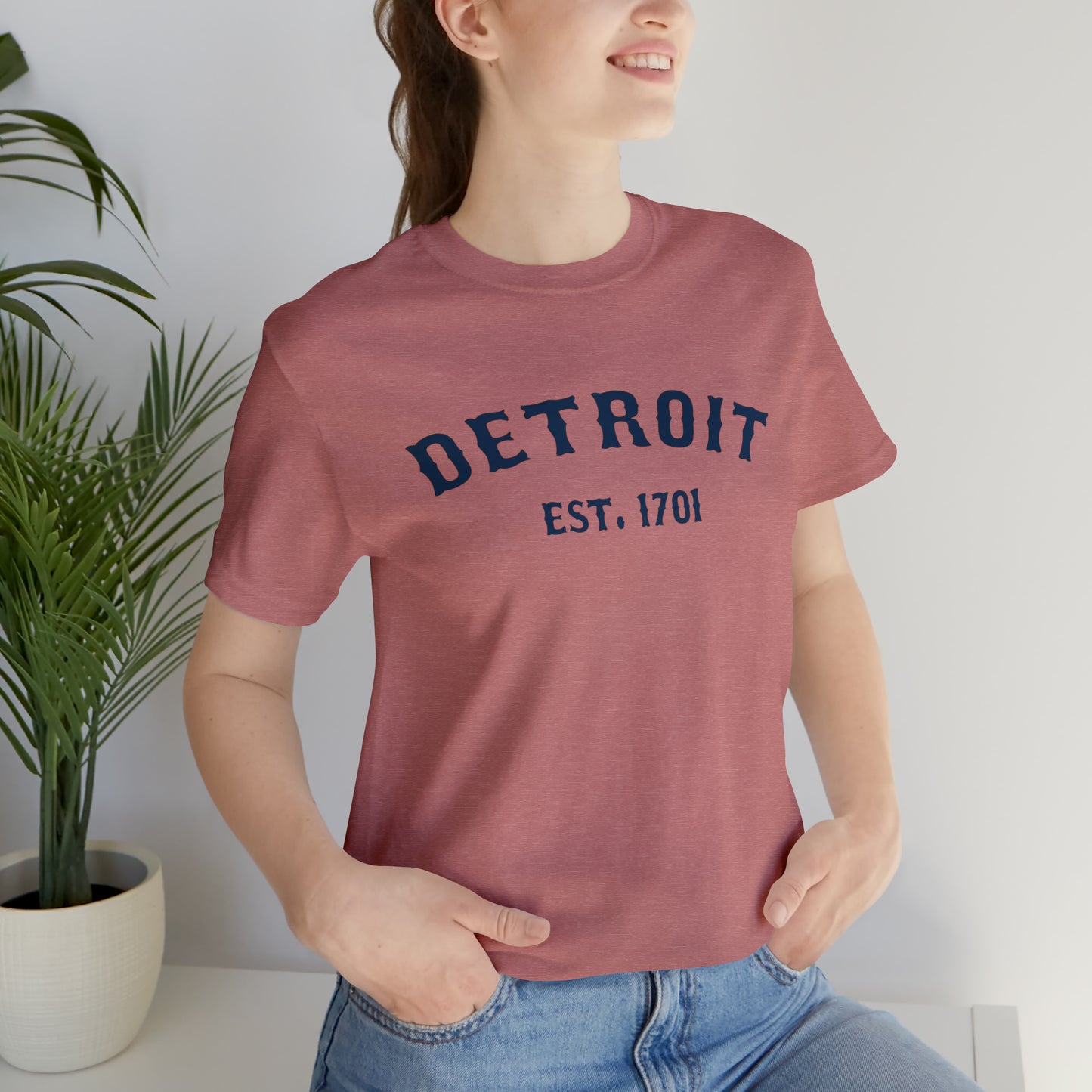 'Detroit EST. 1701' T-Shirt (Ballpark Font) | Unisex Standard