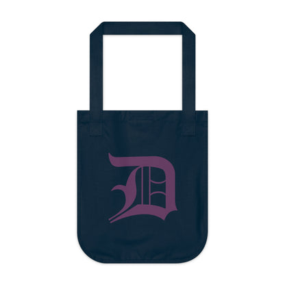 Detroit 'Old English D' Heavy Tote (Plum)