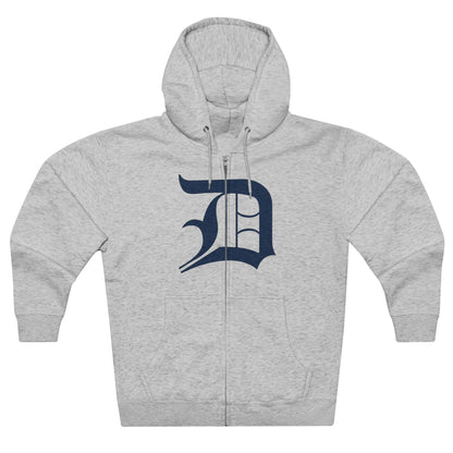 Detroit 'Old English D' Hoodie (Full-Body 'D') | Unisex Full Zip