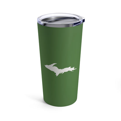 Michigan Upper Peninsula Tumbler (w/ UP Outline) | Pine Green - 20oz