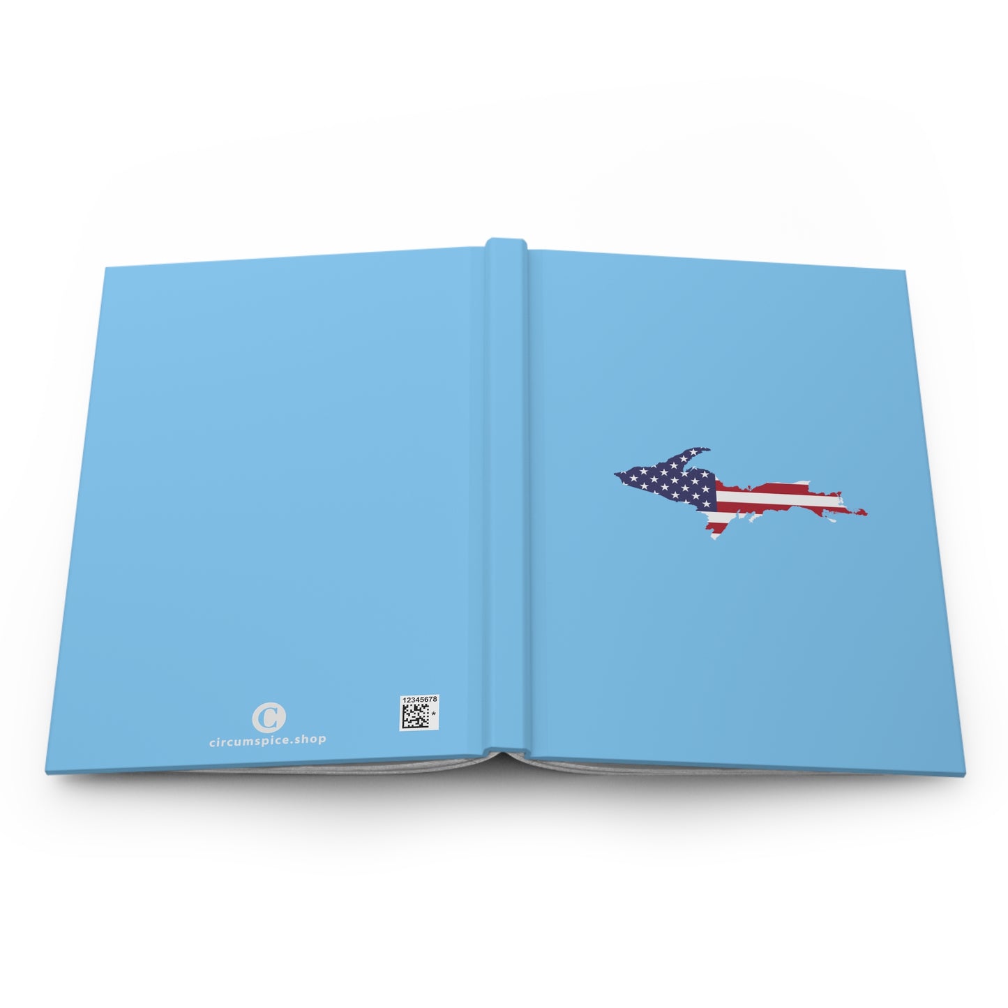 Michigan Upper Peninsula Hardcover Journal (w/ UP USA Flag) | Ruled - DTW Blue