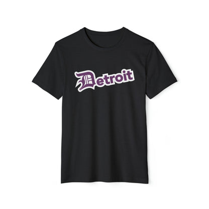 Detroit' T-Shirt (Plum Old English 'D') | Unisex Recycled Organic