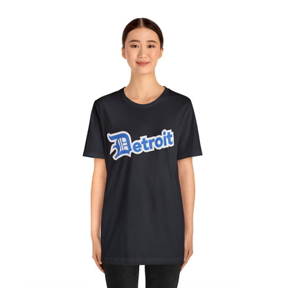 'Detroit' T-Shirt (Azure w/ Old English 'D') | Unisex Standard