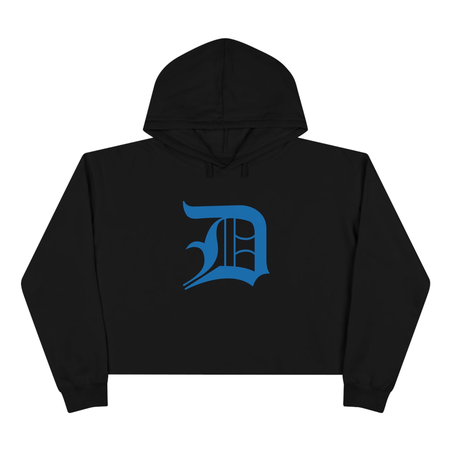 Detroit 'Old English D' Cropped Hoodie (Azure)