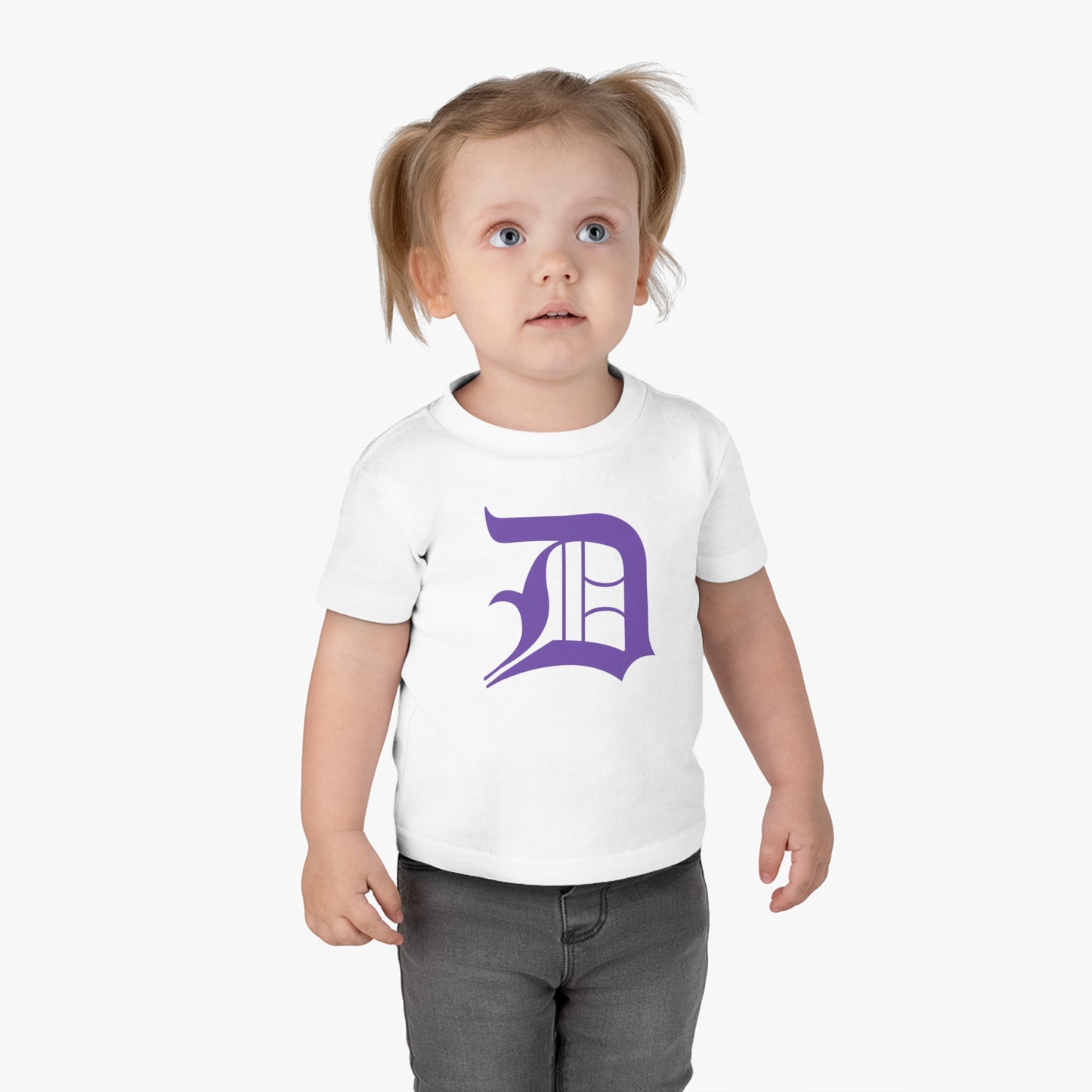 Detroit 'Old English D' Infant T-Shirt (Lake Iris) | Short Sleeve