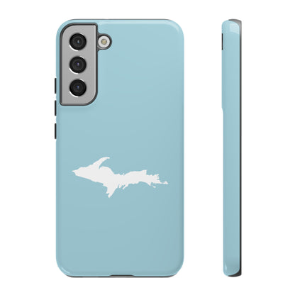 Michigan Upper Peninsula Tough Phone Case ('58 Caddie Blue w/ UP Outline) | Samsung & Pixel Android