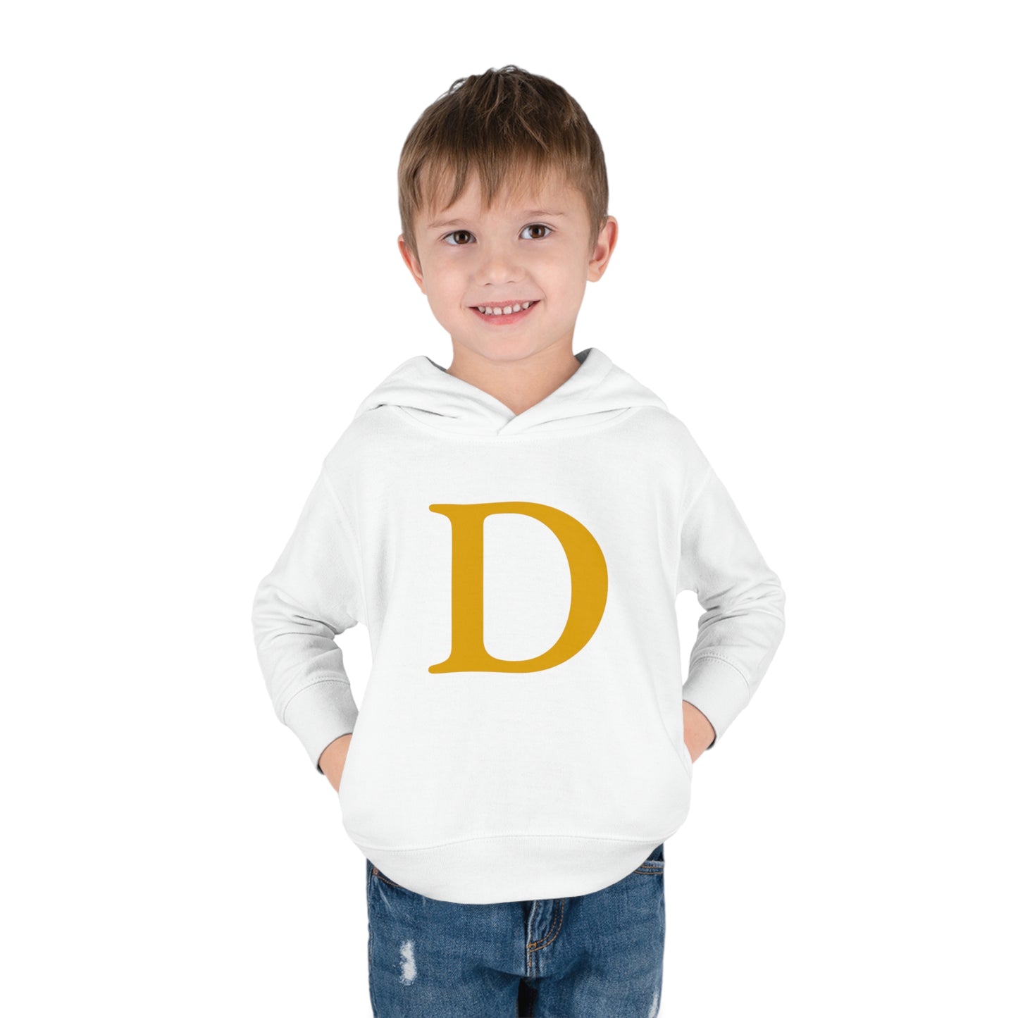 Detroit 'Old French D' Hoodie (Gold Full Body Outline) | Unisex Toddler