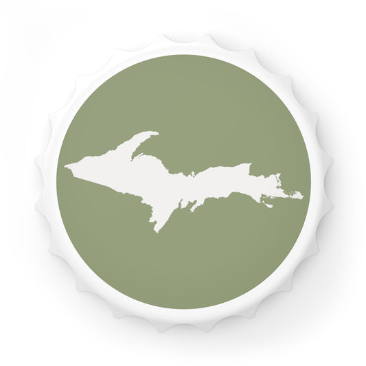 Michigan Upper Peninsula Bottle Opener (w/ UP Outline) | Beachgrass Green