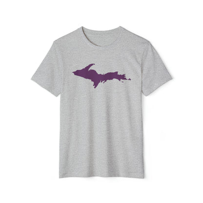 Michigan Upper Peninsula T-Shirt (w/ Plum UP Outline) | Unisex Recycled Organic