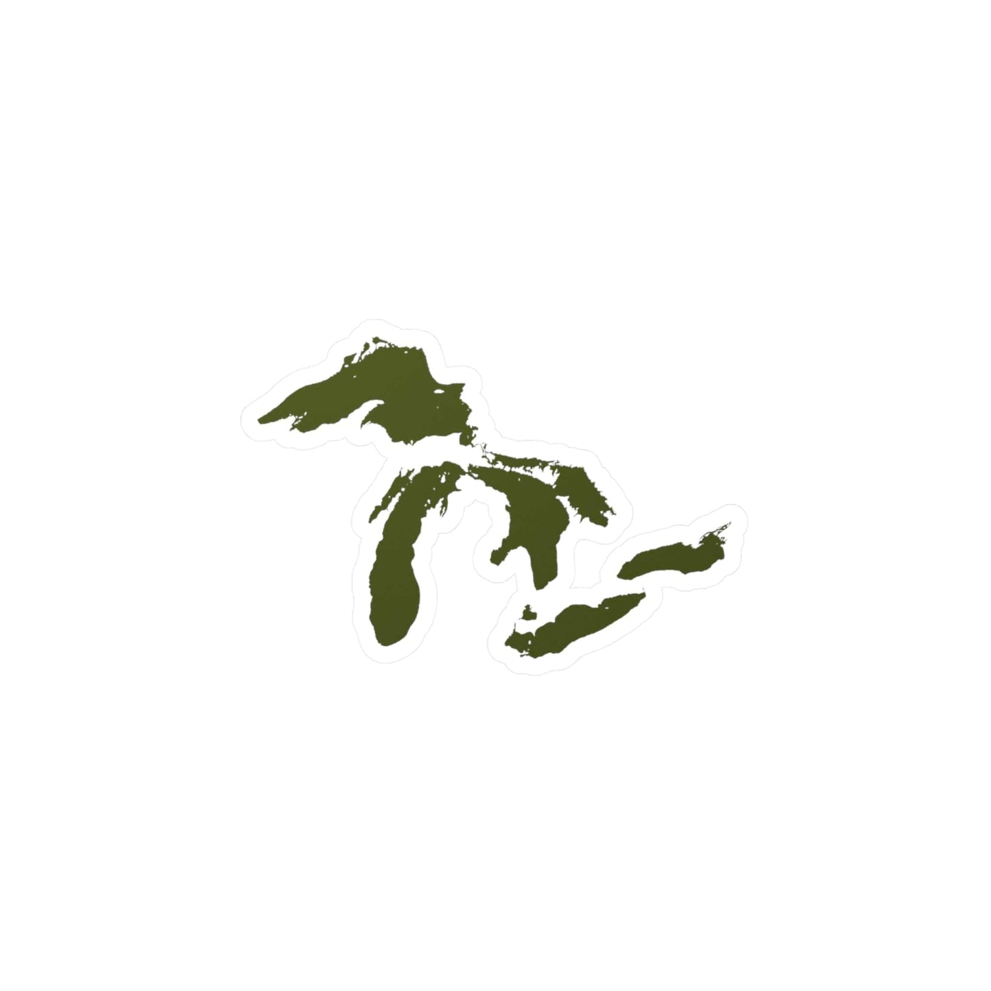 Great Lakes Kiss-Cut Windshield Decal | Army Green