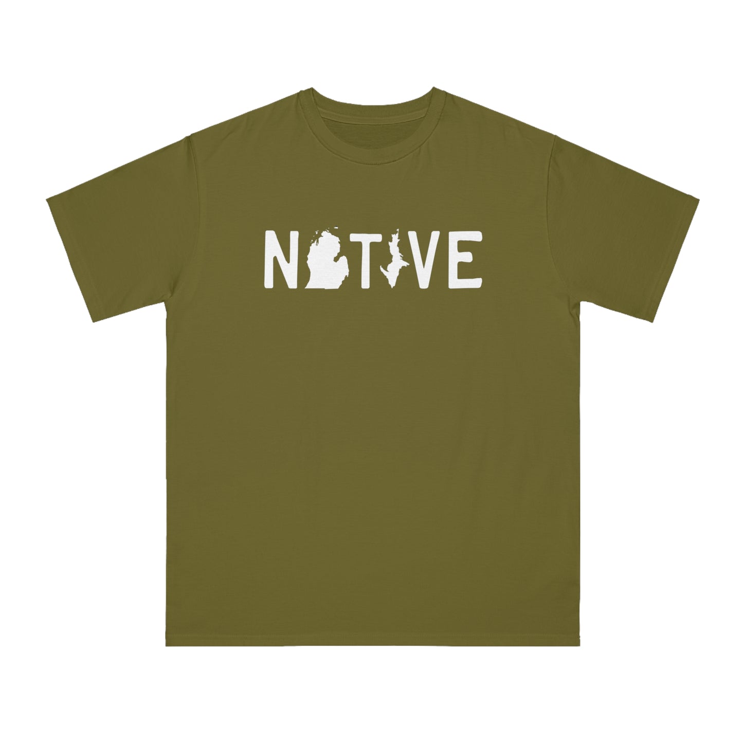 Michigan 'Native' T-Shirt (Licence Plate Font) | Organic Unisex