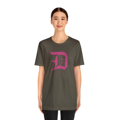 Detroit 'Old English D' T-Shirt (Apple Blossom Pink) | Unisex Standard