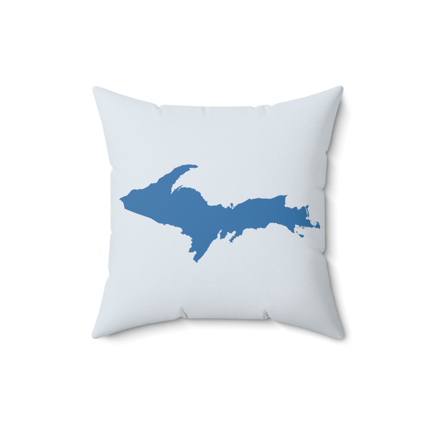 Michigan Upper Peninsula Accent Pillow (w/ UP Outline) | Gossy White