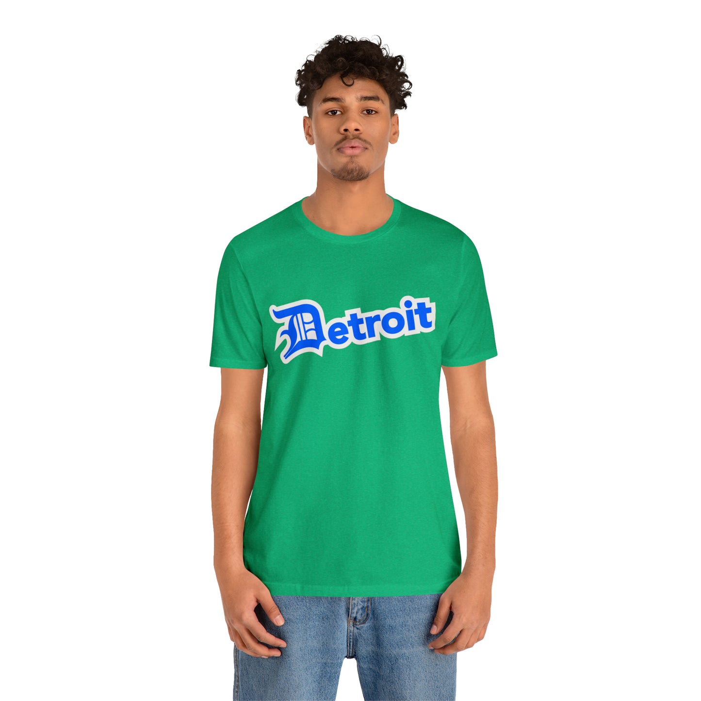 'Detroit' T-Shirt (MotorTown Blue w/ Old English 'D') | Unisex Standard