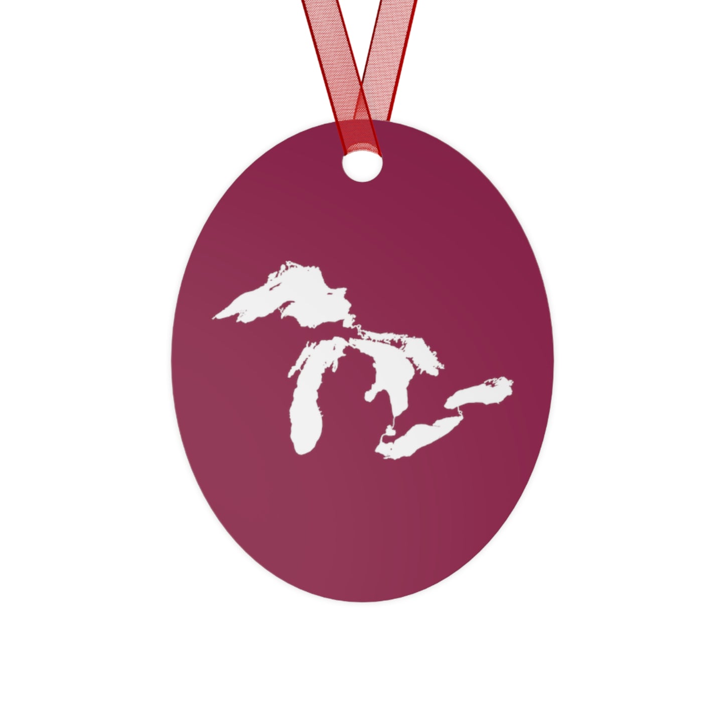 Great Lakes Christmas Ornament | Metal - Ruby Red