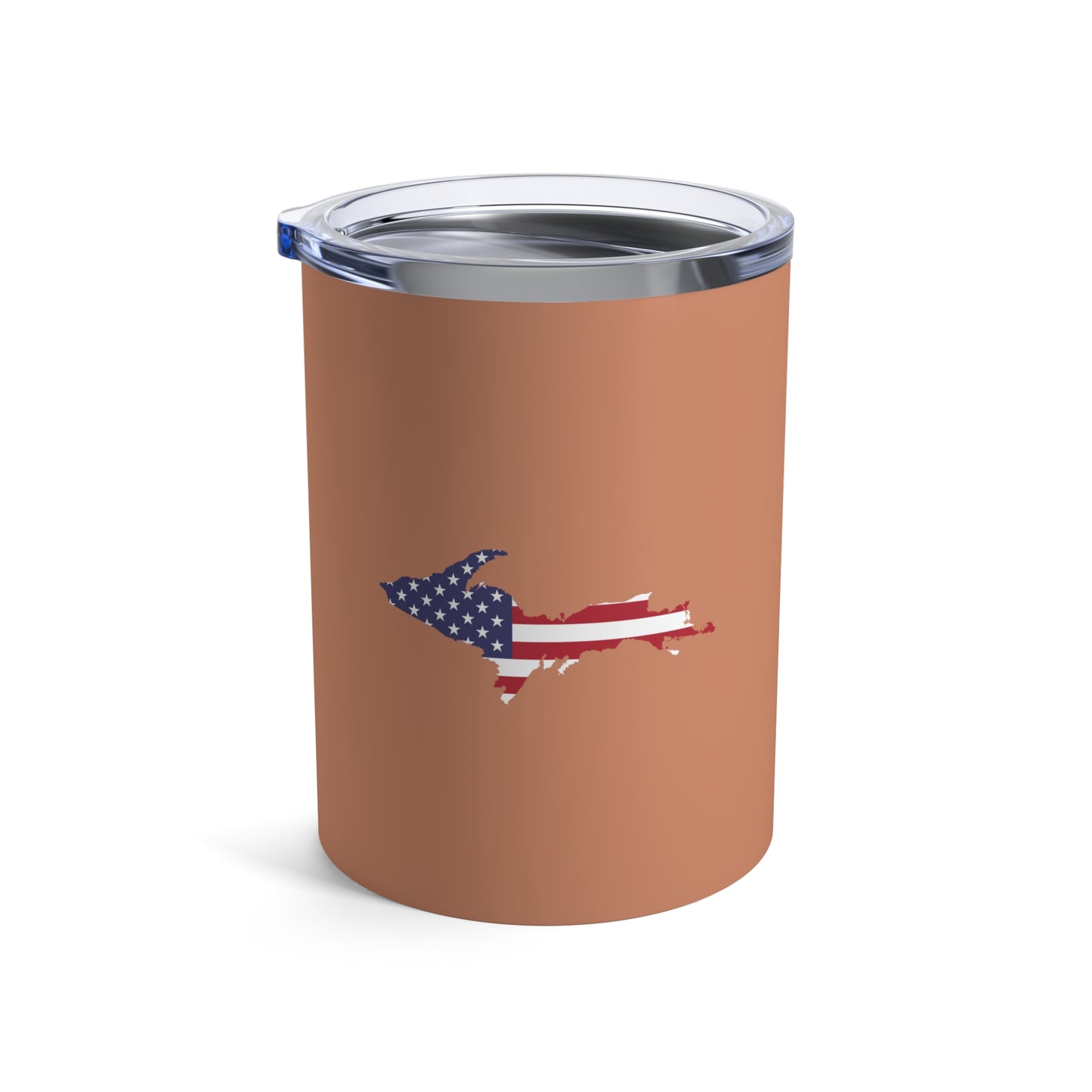 Michigan Upper Peninsula Tumbler (w/ UP USA Flag) | Copper Color - 10oz