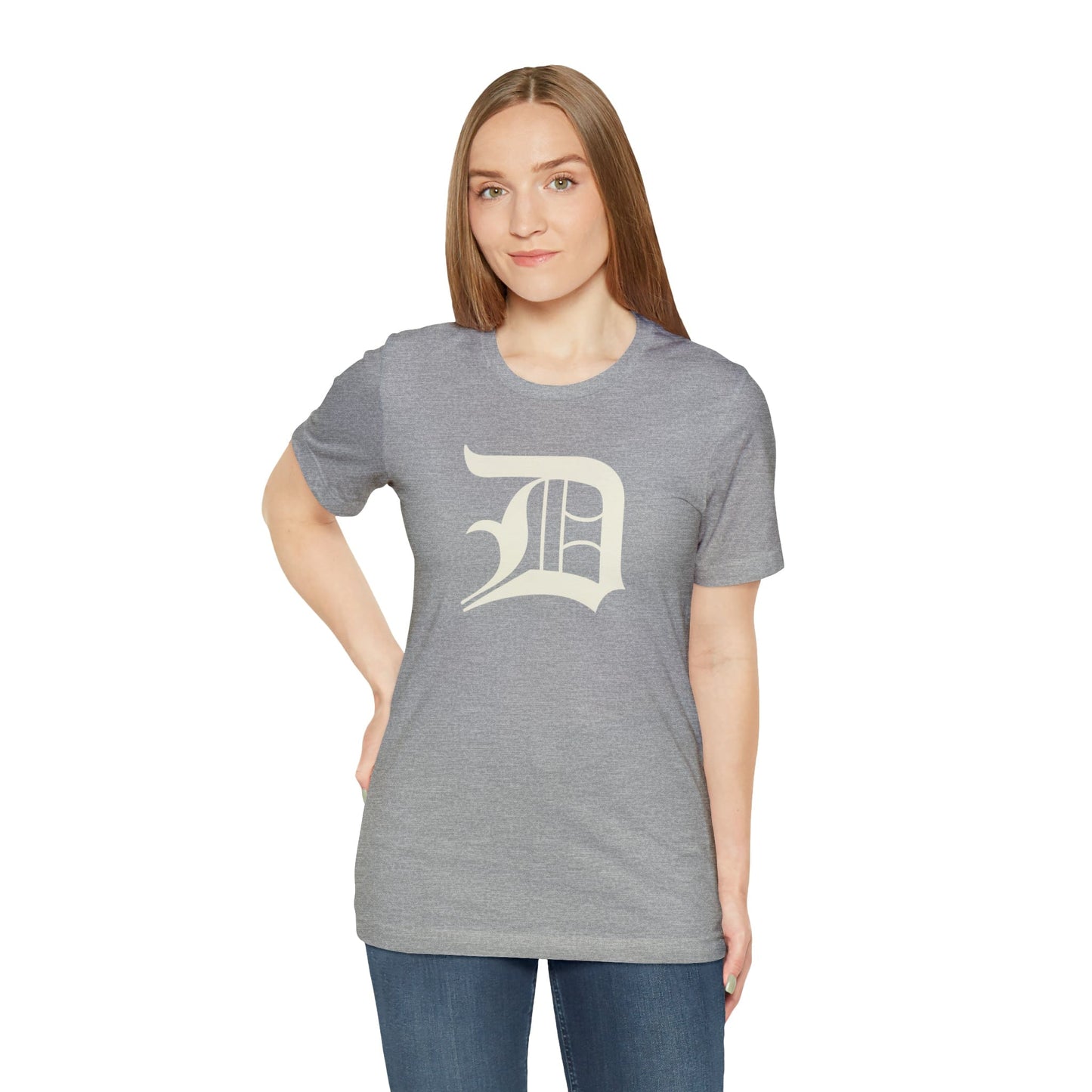 Detroit 'Old English D' T-Shirt (Ivory White) | Unisex Standard