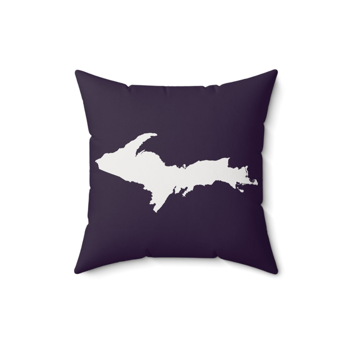 Michigan Upper Peninsula Accent Pillow (w/ UP Outline) | Blackcurrant