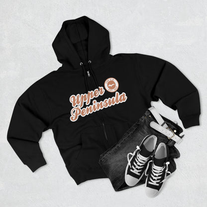 Upper Peninsula EST 1837' Hoodie (Copper Script Font) | Unisex Full Zip