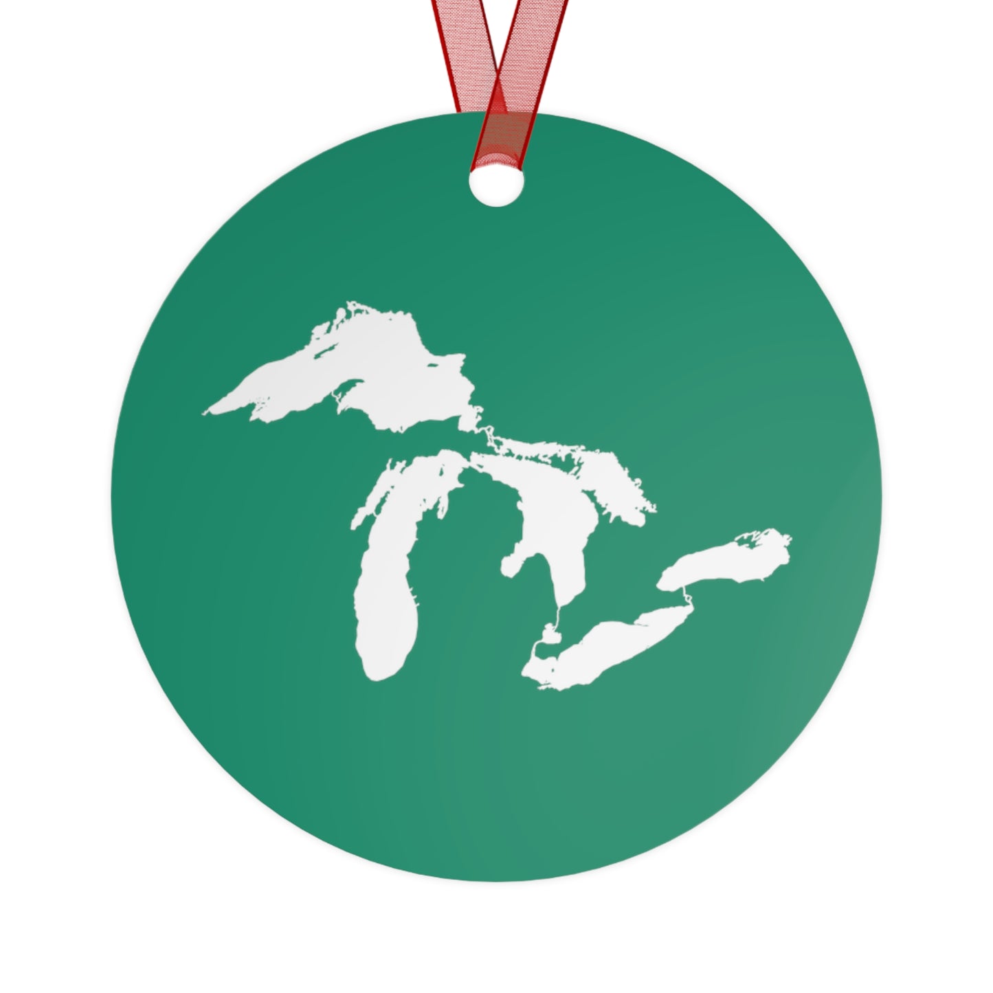 Great Lakes Christmas Ornament | Metal - Emerald Green