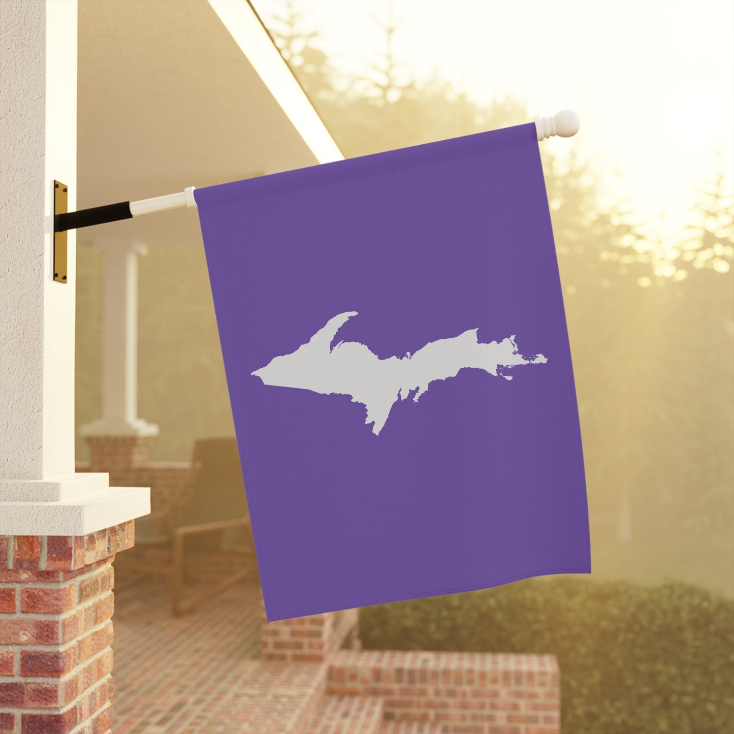 Michigan Upper Peninsula Home & Garden Flag (w/ UP Outline) | Lake Iris