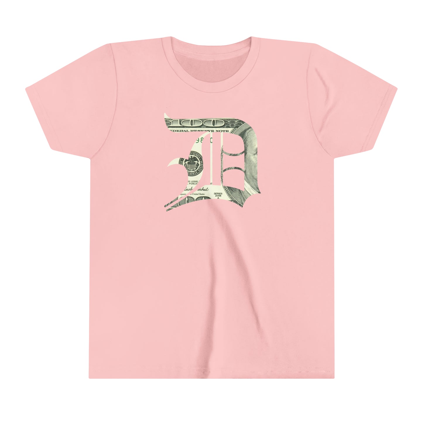 Detroit 'Old English D' T-Shirt (Benjamins Edition) | Youth Short Sleeve