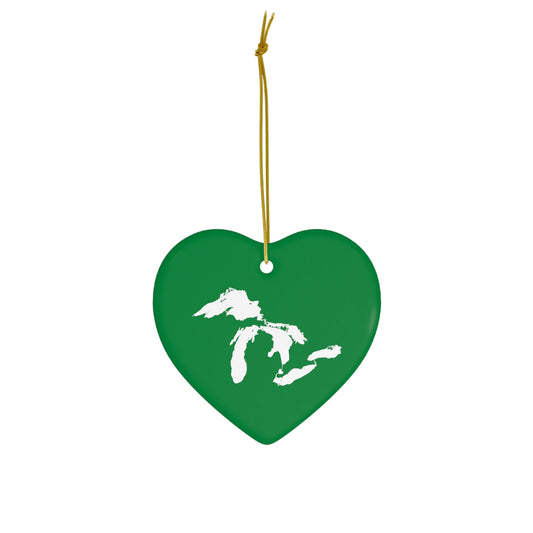 Great Lakes Christmas Ornament (Yuletide Green) | Ceramic - 4 Shapes