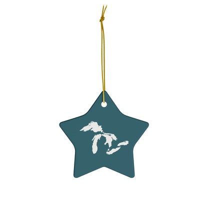 Great Lakes Christmas Ornament (Palace Teal) | Ceramic - 4 Shapes