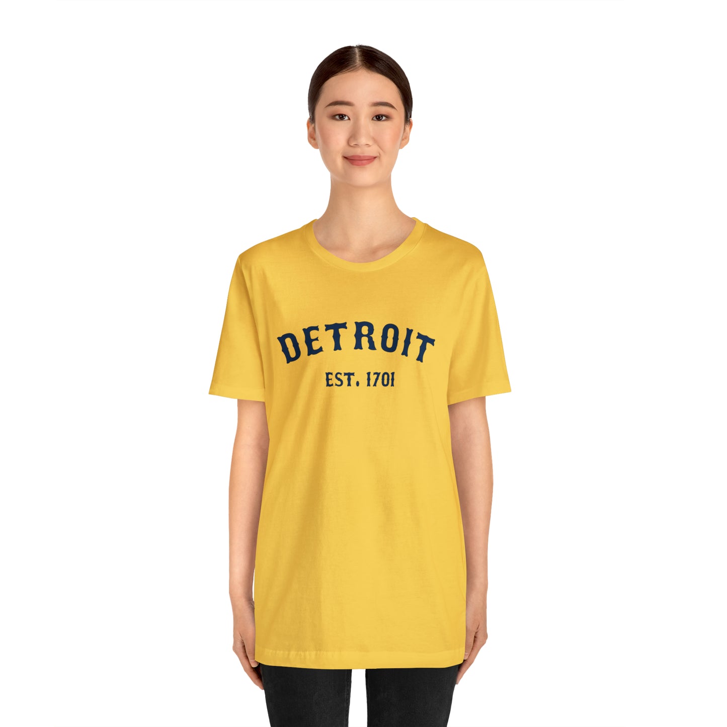 'Detroit EST. 1701' T-Shirt (Ballpark Font) | Unisex Standard