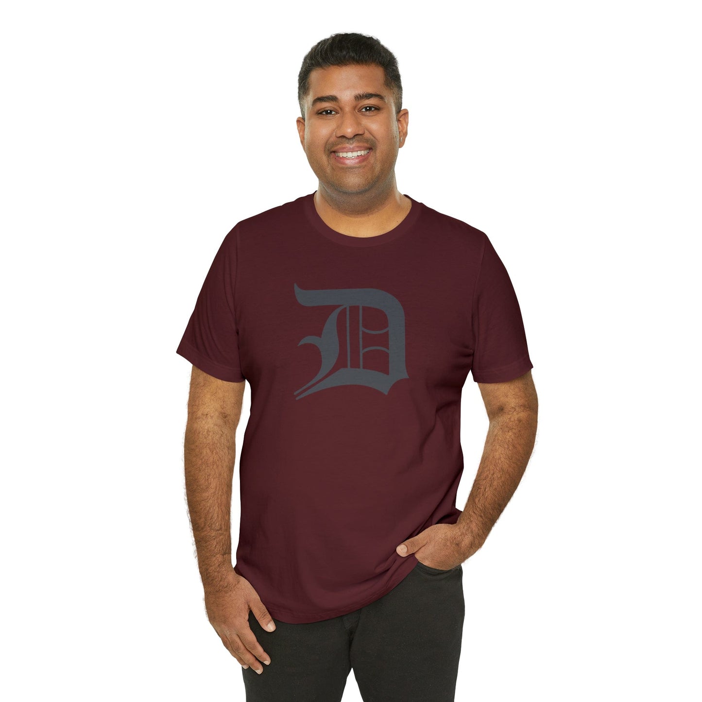 Detroit 'Old English D' T-Shirt (Iron Ore Grey) | Unisex Standard