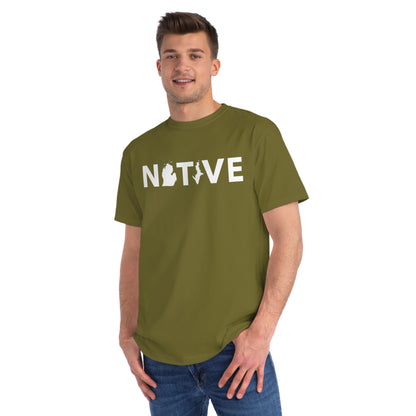 Michigan 'Native' T-Shirt (Geometric Sans Font) | Unisex Organic