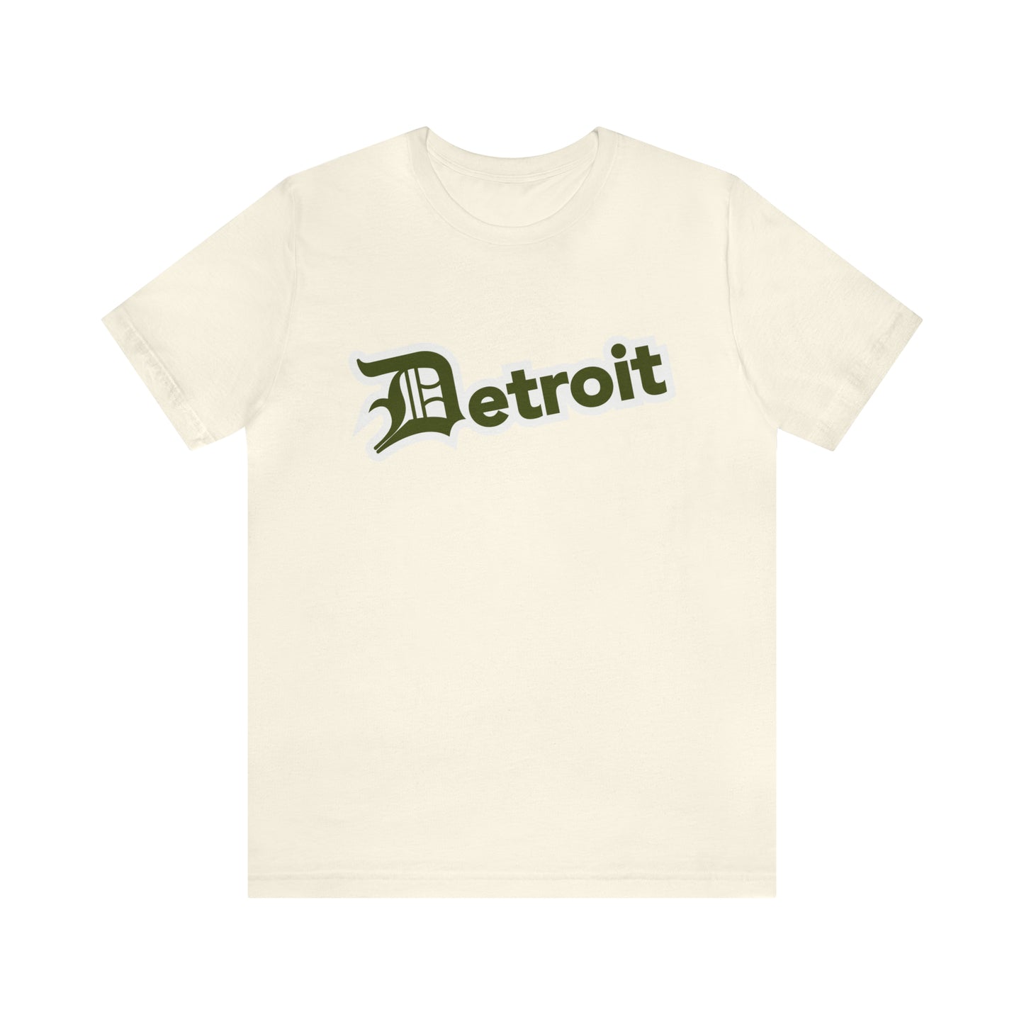 'Detroit' T-Shirt (Army Green w/ Old English 'D') | Unisex Standard