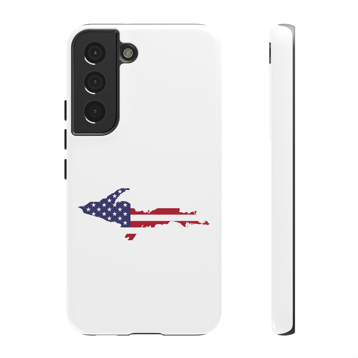 Michigan Upper Peninsula Tough Phone Case (w/ UP USA Flag Outline) | Samsung & Pixel Android